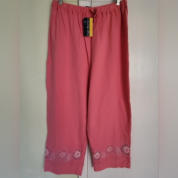 NWT High Sierra Intimate Sleepwear Pink Pants Sz L (14/16) - Picture 1 of 4